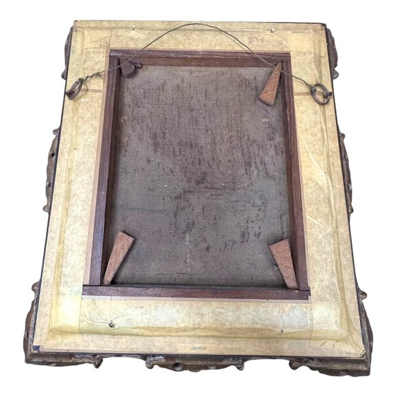 Antique Augusto Bampiani Oil Painting Boy In Hat Ornate Gold Frame Vintage Art - Picture 3 of 8